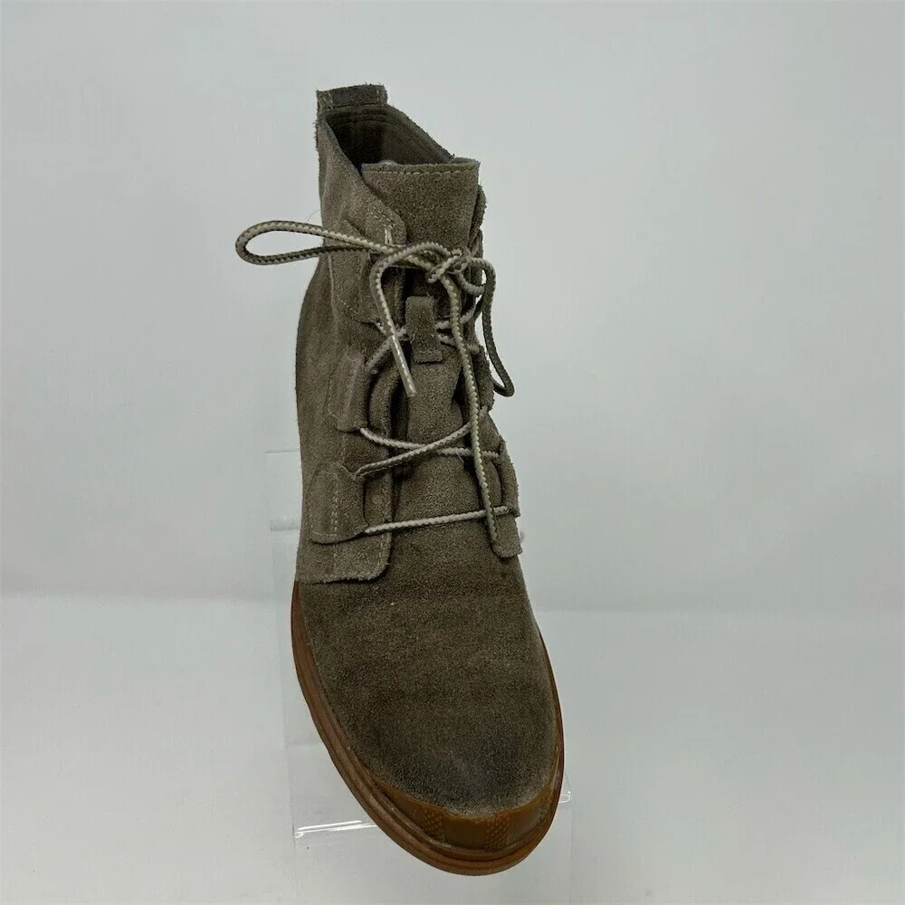 Sorel Toronto Lace Wedge Waterproof Light Brown Ankle Boots Womens US 8.5
